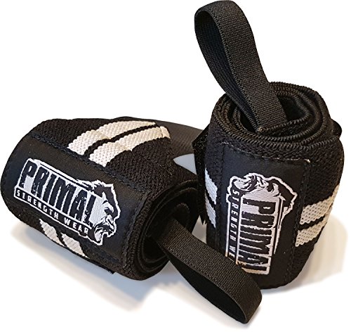 Handgelenkbandage (2er Set) – Wrist Wraps (54cm) für Fitness, Kraftsport, Bodybuilding, CrossFit Training – Bandage für Handgelenk-Stabilität beim Sport - 2