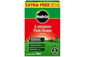 KENNYKRAFTS Miracle - Gro Evergreen Fast Grass Lawn Seed Carton 480g