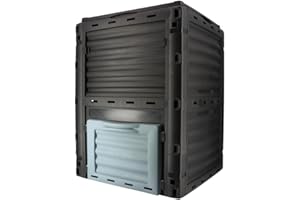 OXEO Composteur de jardin - Recycler vos déchets organiques - fabriquer votre propre engrais - Multiples aérations - 300L