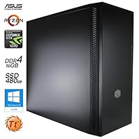 SNOGARD Gamer RYZEN PC | AMD Ryzen 7 1700X 8x 3400MHz Sockel AM4, 8GB NVIDIA GeForce GTX1070 PCIe Overclocked, 16GB DDR4 RAM, 480GB SSD + CD/DVD-Rewriter | Gaming-PC Komplett System | Desktop Gaming Computer | Spiele-PC incl. Windows 10