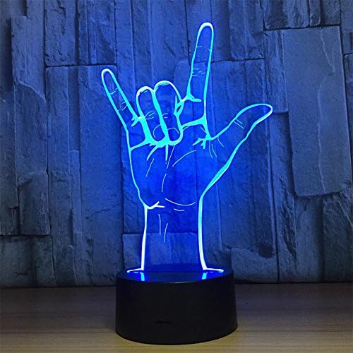 3D Night Light LED Creative palm Touch Colorful USB Gradient Lamp