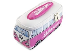 BRISA VW Collection - Volkswagen Bolsa de maquillaje cosmético sartículos de tocador de neopreno T1 Camper Bus (Pink/Pequeña)