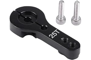 DILWE Servo Horn, 25mm 25T Zähne Halb Servo Horn Arm Für Futaba/Ace/TowerPro MG RC Zubehör(Schwarz)