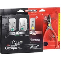 Facom - PCJ4PB_21155 - 4 Pinces pour circlips intérieur-extérieur 18-60mm PCJ4PB - Identification rapide grce au code couleur.