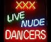 Price comparison product image Cozyle XXX LIVE NUDE DANCERS Neon Sign 17"x14" Real Glass Bright Neon Light for Mancave Beer Bar Pub Garage Room