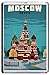 Produktbild B209 MOSCOW KÜHLSCHRANKMAGNET RUSSIA VINTAGE TRAVEL PHOTO REFRIGERATOR MAGNET