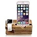 Price comparison product image Apple Watch Stand,lamavido® iWatch Bamboo Wood Charging Dock Charge Station Stock Cradle Holder for Apple Watch iWatch series 1& 2 Both 38mm and 42mm & iPhone 6 /6 plus /5S/ 5 / 7/ 7 Plus