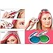 Hot Huez DIY Fast Non-toxic Temporary Hair Chalk Pack of 4 Colors Compacts - Pink Blue Purple And Green