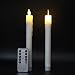 Produktbild lukloy – Set von 2 Flammenlose beweglichen Docht Wachs Tropfendes LED-Spitzkerzen mit 10-key Timer-Fernbedienung Dimmer Funktion, Dancing Flame 22,9 cm-für Weihnachten Hochzeit Party Dekoration