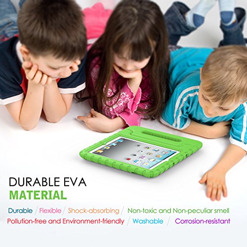 MoKo Hülle für iPad 2 / 3 / 4 – Superleicht EVA Kids Shock Proof Cover Stoßfest Kindgerechte Schutzhülle für Apple iPad 2 / 3 / 4 9.7 Zoll Tablet-PC, Grün - 6