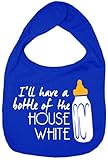Dirty Fingers, I'll have a bottle of the House White, Boy Girl Feeding Bib, Royal Blue