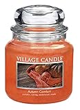 Village Candle Herbstkomfort Duftkerze im Glas, 454 g, braun, 9.7 x 9.5 cm