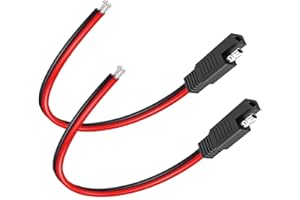 Liwinting 2pcs SAE Connettore Filo 30cm, Automotive Cavo di Prolunga SAE a SAE 2Pin Quick Connect/Disconnect Prolunga Cablaggio 14AWG