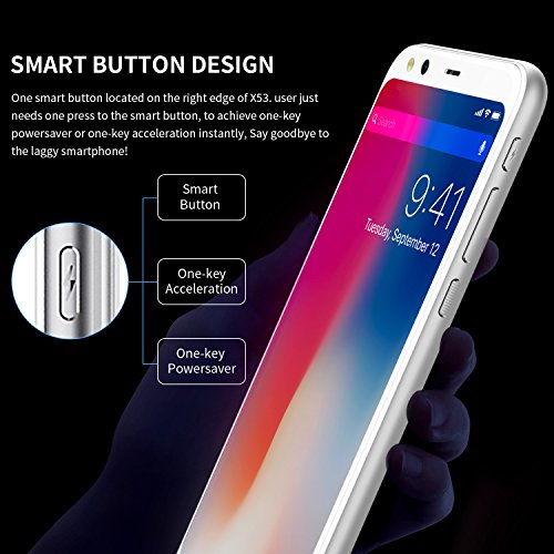 Smartphone ohne Vertrag, DOOGEE X53 3G Dual SIM Android 7.0 GÃ¼nstig Handy, 5.3 Zoll FHD MT6750T Processor Smartphones, 1GB RAM + 16GB ROM, Dual 5.0MP Rear Kamera, 2200mAh, Dual SIM (Silber)