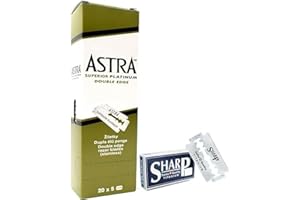 RAZOR BLADES CLUB 100 Astra Platinum lamette e 5 Sharp Titanium