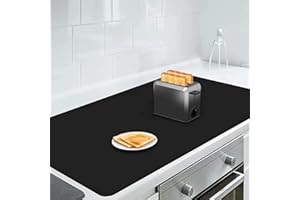 RATSTONE Abdeckung Induktionskochfeld,Große Induktion Schutzmatte 54x90cm, Silikon Induktionskochfeld Schutzmatte (magnetisch), für Induktionsherd, Herdabdeckung Induktionsfeld(Schwarz)