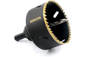 BINOTA Scie Cloche Bi-Métal M42 83 mm, pour Métal, Bois, Contreplaqué, PVC, Panneau de Fibres, Plaques de Plâtre