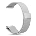 Produktbild Ersatzbänder für Garmin Vivoactive 3 Fitness Uhr 20mm Einstellbare Milanese Mesh Loop Edelstahl Metallband Schnellspanner Zubehör Armband (Silber)