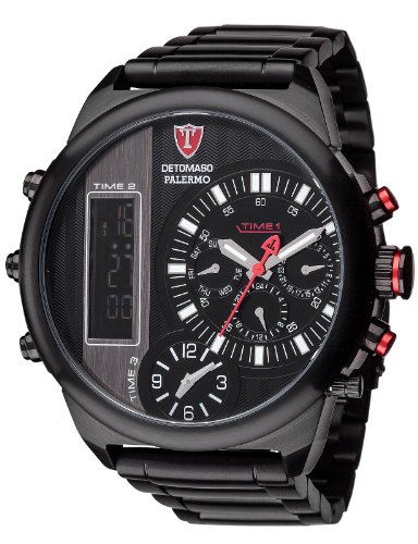 Detomaso Herren-Armbanduhr Palermo Analog - Digital Quarz Edelstahl DT2052-D