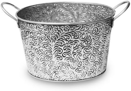 Small Galvanized Party Ice Tub for Beverages 13"L