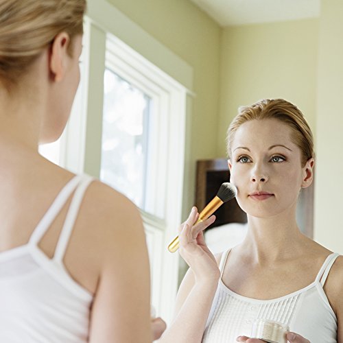 CINEEN Make up Pinselset 12 Stück Schmink Pinsel Kosmetikpinsel einschließlich Foundation Lidschatten Augenbrauen Concealer Gesichtspinsel mit PU Pinselhalter - 6