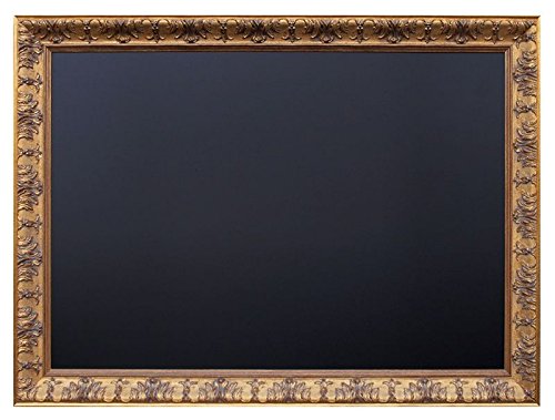 Kreidetafel Antik mit Barockrahmen in Gold, 84 x 60 cm