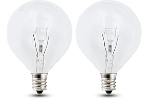 EASYIVY E12 Wax Warmer Bulbs, 230V Dimmable Wax Burner Bulb, 2700K Warm White G50 Globe E12 Scentsy Bulb for Full Size Warmers, Fragrance Burner Scented Melt Warmer, 50mm x 69mm, 2-Pack