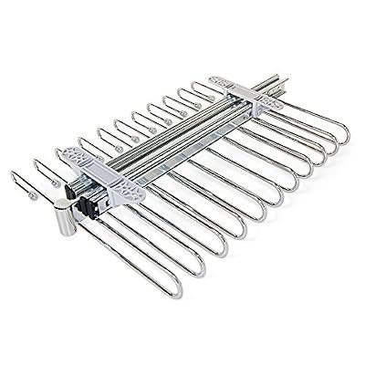Emuca 7086411 Porte-pantalons extractible avec 11 cintres pour armoire