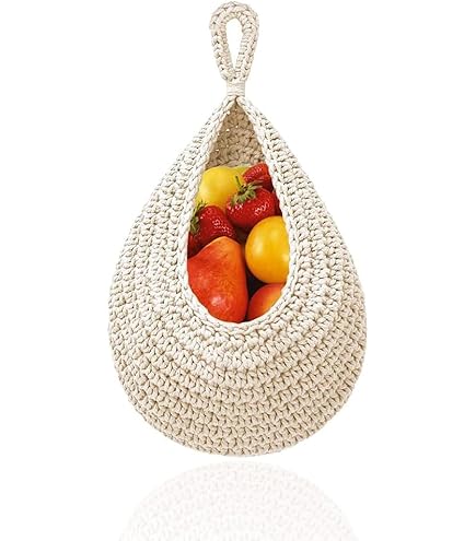 Cestini Appendibili In Juta Zasvec - Set Da 2, Per Frutta O Decorazione, 18x23cm E 20x25cm - Foto 12