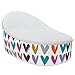 White Hearts Baby Bean Bag with 2 Removable Covers