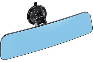 FM2018XSL Rétroviseur Intérieur de Voiture Conduite Accompagnée Universel Avec Ventouse pour Voitures (Surface plate bleue, 12"(305mm))