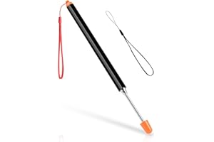 ‎VICLOON Vicloon Zeigestab Ausziehbar,120cm Ausziehbar Teleskopstab mit 2 Lanyard,Rostfreier Stahl,für Lehrer Whiteboard Tafel Zeiger für Präsentationen, Formate, Seminare
