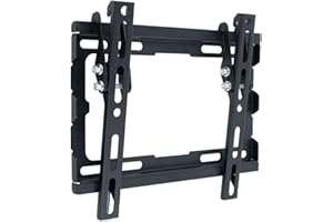 TOOQ LP1044T-B - Soporte Inclinable de Pared para Monitor/TV/LED de 23" a 43", Distancia a la Pared 20 mm, Color Negro