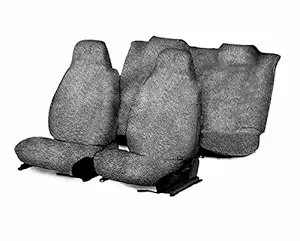 Vocado Car T2 Fixed Front Headrest Grey Premium Towel Seat Covers for Hyundai i10 Type 1 (2007-2012)
