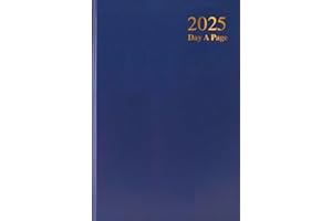 PAULSTORE 2025 Diary A4 | A5 | A6 Diary Week to View | Page A Day | Desk Diary | Hard Backed For Home And Office Use (Blue, A5 Day A Page)