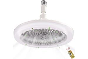 XINXI Ventilateur Plafond Led,Ventilateur Plafond Lumiere,Ventilateur De Plafond Telecommande,Ampoule Ventilateur Plafond,Ventilateur Chambre À Coucher,Lumière De Ventilateur De Plafond