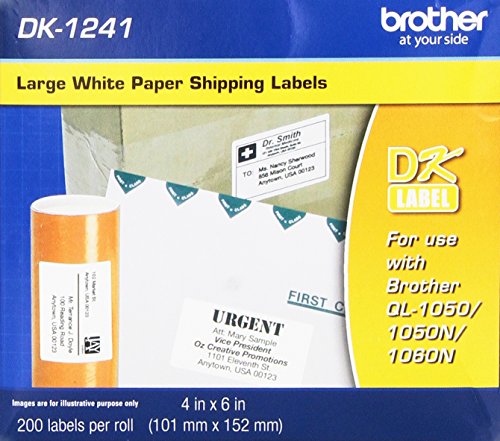 Preisvergleich Produktbild Die-Cut Shipping Labels, 4 x 6, White, 200 / Roll