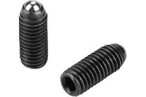KADIMENDIUM 10 Pièces M8 Vis Filetage Plongeur à Billes Douille Hexagonale en Acier au Carbone Billes à Ressort Plongeurs en Acier au Carbone Jeu de Billes pour Machines Automatiques(M8*20(10PCS))