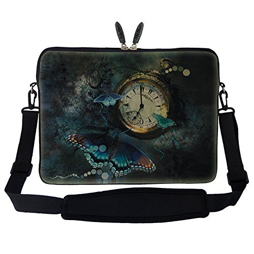 Meffort Inc17 17.3 inch Neoprene Laptop Sleeve Bag Carrying Case with Hidden Handle and Adjustable Shoulder Strap