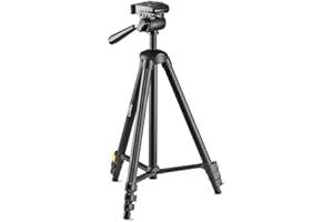 National Geographic Kit Trípode Foto Pequeño, Rótula 3 way, Zapata Liber/Rápida, Bloqueos Palanca en Patas 4 Secc, Estabilizador Central, Aluminio, para Canon, Nikon, Sony, NGHPMIDI