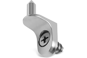 KQDRAVINE Set di 20 Reggipiano per Mobili con Perni e Viti, Supporti per Mensole, Supporti di Sicurezza per Mensole da 5 mm, Reggi Mensola Armadio, Supporti per Mensole in Zama Nichelata