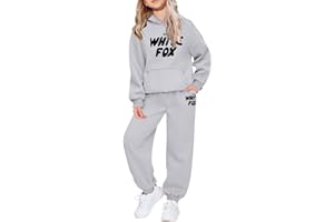 GENERIC Tracksuit Kids Full Set - Kids Tracksuit Full Set UK 2 Piece Oversized Outfit with Trendy Letter Printed Hip Hop Streetwear Sweatshirt and Sweatpants for Boys Girls 2pcs Outfit for Children