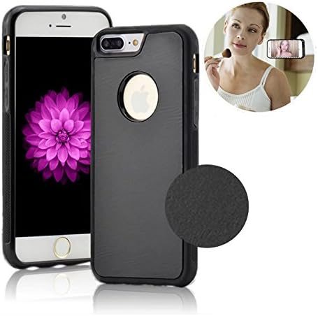 iPhone 7 Plus Case, Disamhui Hands Free Anti-gravity Nano Magical Suction Sticky Selfie Phone Cover Case Protective Hard Case for Apple iPhone 7 Plus (5.5 inch) (Black)