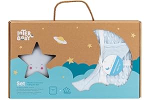 Interbaby Set Regalo Bebé: Manta burbuja azul y Lamparita