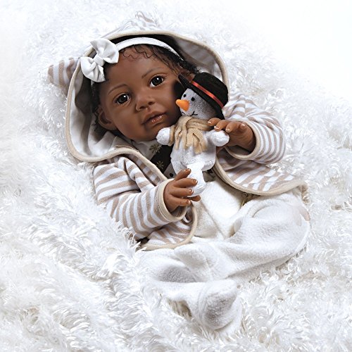 Paradise Galleries Lifelike Realistic Soft Vinyl Weighted 51cm Baby African American Girl Reborn Doll Gift 