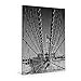 Produktbild Premium Textil-Leinwand 80 cm x 120 cm hoch, Brooklyn Bridge Detail | Wandbild, Bild auf Keilrahmen, Fertigbild auf echter Leinwand, Leinwanddruck: Massive Stahlseile (CALVENDO Orte)