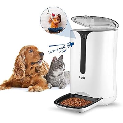 Générique Distributeur de Croquettes pour Chats et Chiens,PUPPY KITTY 7L Distributeur Automatique de Nourriture Enregistrement Vocal Programmable 4 Repas par Jour