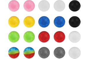 MAVIS LAVEN 20 sztuk kolorowy silikonowy uchwyt na kciuk analogowa nasadka na joystick antypoślizgowy kontroler do gier nakładki na joystick na PS4 / PS3 / Xbox