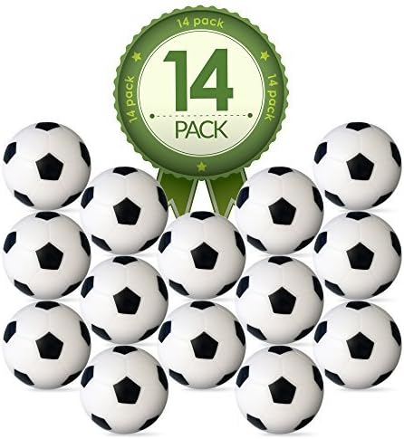 Foosball Table Replacement Foosballs- - 36mm Game Table Size - Black and White Tabletop Soccer Balls by Colonel Pickles Novelties