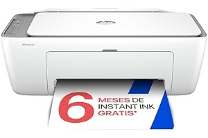 HP DeskJet 2820e 588K9B, Impresora Multifunción de Inyección de Tinta A4 a Color, Impresión a Doble Cara Manual, 7,5 ppm, Wi-Fi, Smart, 6 Meses de Instant Ink Incluidos, Blanca